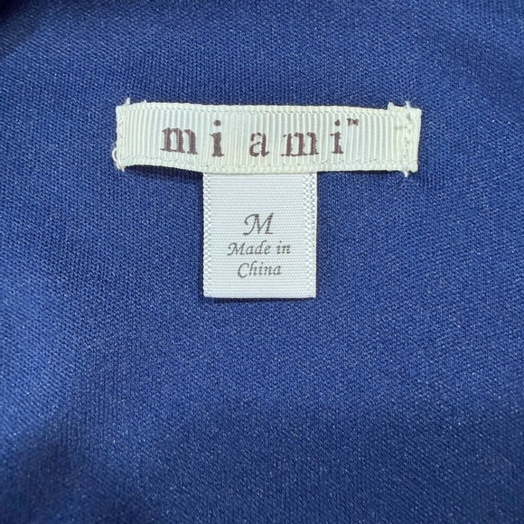 Navy Floral Boho Long Sleeve V Neck Dress Womens SZ M Casual Chic Spring Summer - Picture 3 of 9